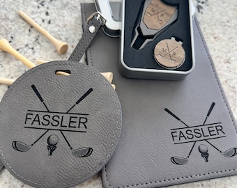 Golf Set- Deluxe Golf Set - Personalized Golf Gifts for Men or woman - Scorecard Holder-Custom Golf Accessories-Golf Divot- Golf Tag