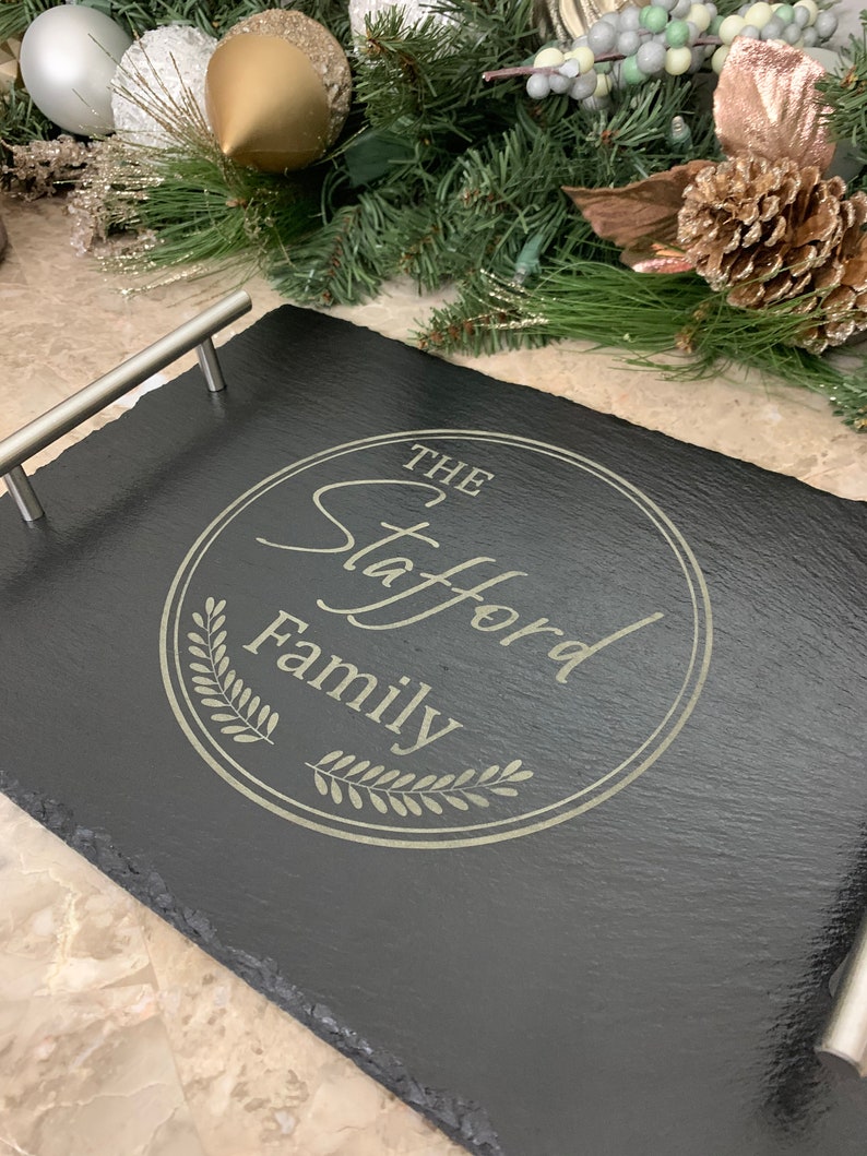 Slate Serving Tray Engraved personalized Giftwedding Gift Etsy