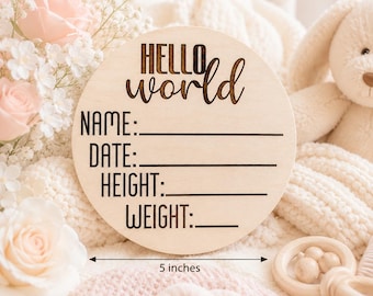 Hello World Baby Announcement Sign , Baby Sign For Hospital , Welcome Baby Sign | Hello World , Baby Sign For Hospital, New Baby