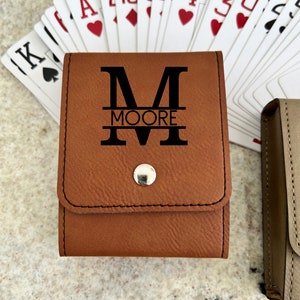 Poker Card Case, Personalized Deck of Cards Holder, Playing Card Holder, Playing Card Case