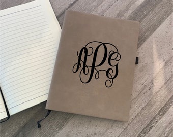 Journal, Personalized notebook, Engraved Name Monogram, Monogrammed Journal, Business Logo Journal