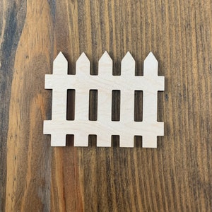 Fence, Pickett fence, Unfinished Wood Cut Out, Shapes, Wooden , 2&quot;-12&quot; Variety of Size, Craft Supply, Laser Cut Designs, Easter Bunny, Farm