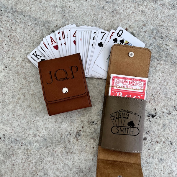 Card holder, Personalized Deck of Cards Holder, Playing Card Holder, Playing Card Case, Deck of Cards