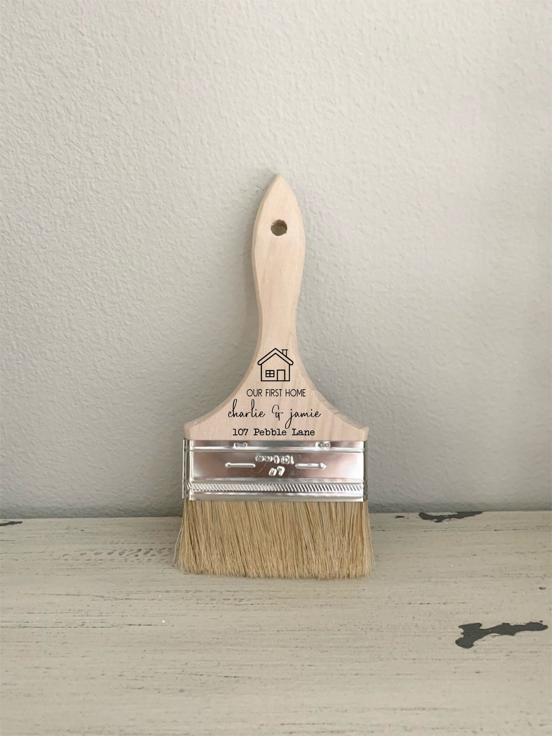 Personalized Paint Brush Laser Engraved Paint Brush Our First Home