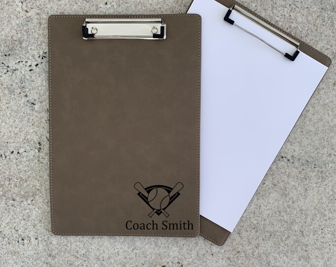 Personalized Coach Clipboard: Baseball, Basketball, Business Logo