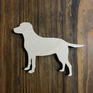 Labrador Retriever Unfinished Wood Cut Out, Shapes, Animals, Custom Orders, 2&quot;-12&quot; Variety of Size, Craft Supply, Laser Cut Designs, Dog