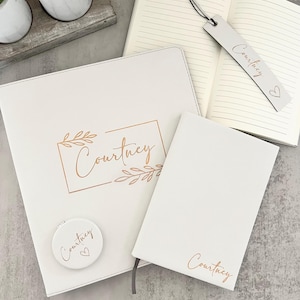 Personalized Journal, Personalized notebook, Engraved Name Monogram, Monogrammed Journal, Business Logo Journal
