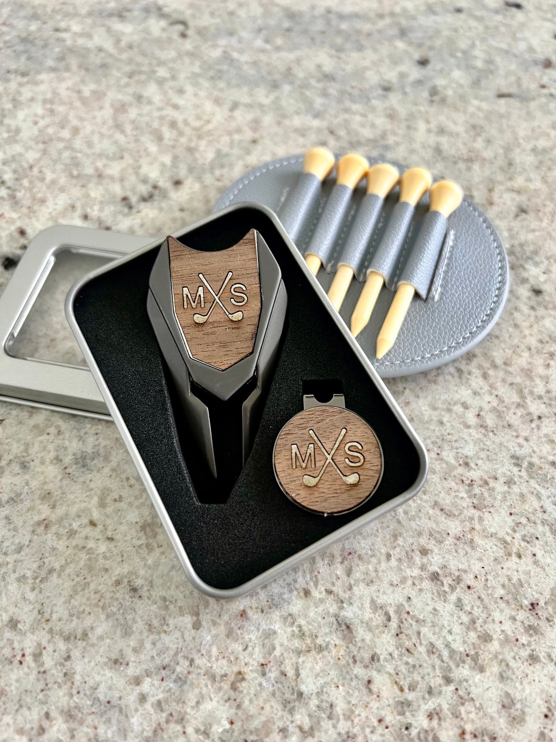 Golf Gift Golf Divot and Ball Marker Set Groomsmen Gift Etsy