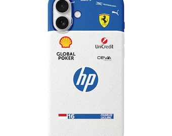 F1 Ferrari Miami GP Suit 2025 Inspired Phone Case Charles Leclerc, Lewis Hamilton, iPhone 17 16 15 14 13 Pro Max, Galaxy S25 S24 S23 S22