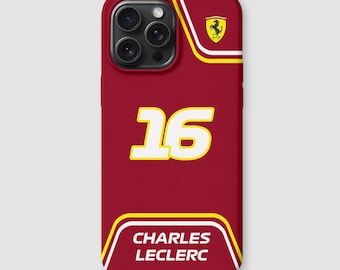 Étui pour téléphone Ferrari F1 Charles Leclerc, Lewis Hamilton, inspiré pour iPhone 17 16 15 14 13 Pro Max Samsung Galaxy S22 S23 S24 S25 Ultra