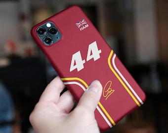 Coque de téléphone Ferrari Formule 1 Charles Leclerc Lewis Hamilton pour iPhone 16 15 14 13 Pro Max, ventilateur F1 pour Samsung Galaxy S22 S23 S24 S25 Ultra