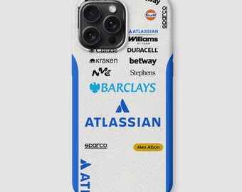 F1 Williams Suit 2026 Inspired Phone Case, iPhone 17 16 15 14 13 Pro Max, Gift for F1 Fans Samsung Galaxy S22 S23 S24 S25 Ultra