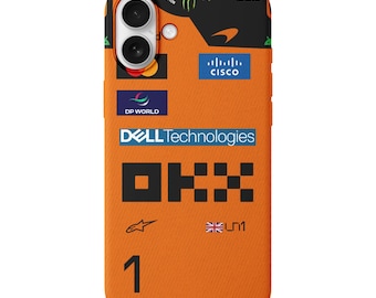 F1 McLaren Suit 2026 Inspired Phone Case, iPhone 17 16 15 14 13 Pro Max, Gift for F1 Fans Samsung Galaxy S22 S23 S24 S25 Ultra