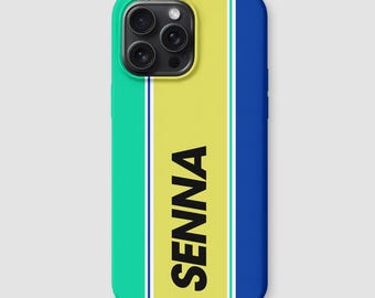 Coque de portable Ayrton Senna F1 Legend au design inspiré pour iPhone 17 16 15 14 13 Pro Max, Samsung Galaxy S25 S24 S23 S22 Formula One Cover