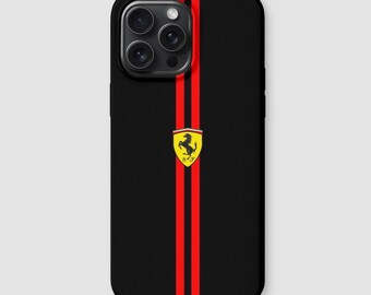 Ferrari Phone Case, Signature Racing Stripe Design, Luxury Motorsport Aesthetic, Premium Gift for Formula Racing Fans
