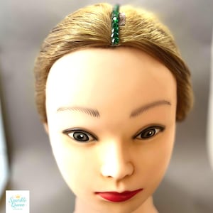 Sparkling Rhinestone Hair Strip: Handmade Dance Headpiece, colour customisation available