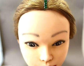 Sparkling Rhinestone Hair Strip: Handmade Dance Headpiece, colour customisation available