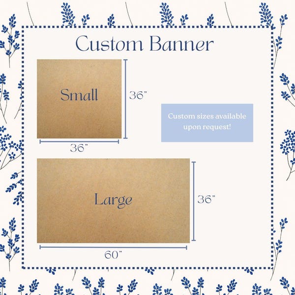 Banner- Custom Sign/Banner Hand Painted on Brown Kraft Paper