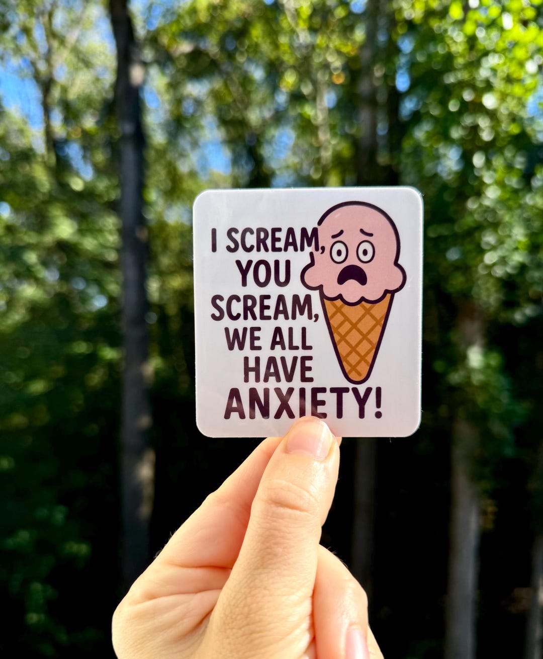 Anxiety Sticker - Mental Health Sticker - I Scream You Scream We All ...