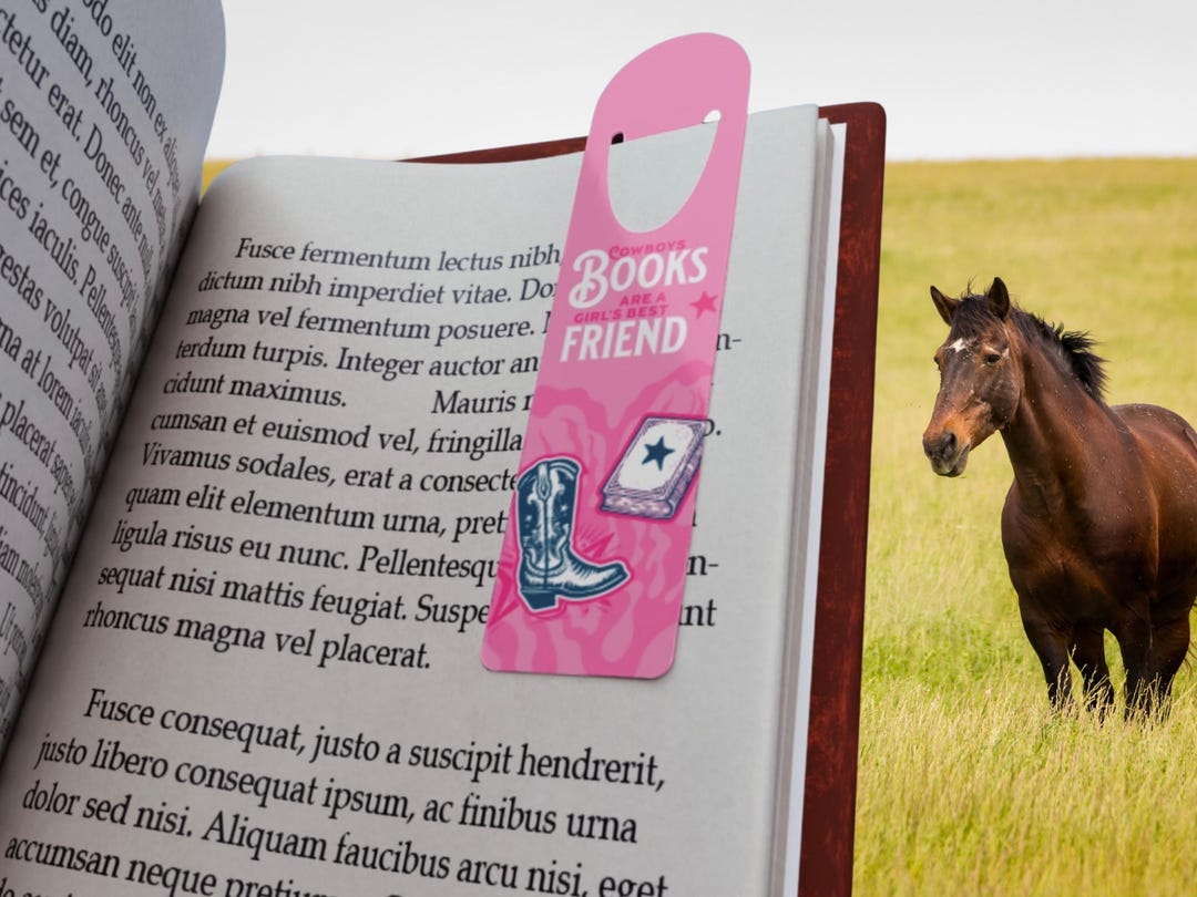 Pink Cowboy Romance Bookmark: Aluminum Metal Bookmark for Readers - Etsy