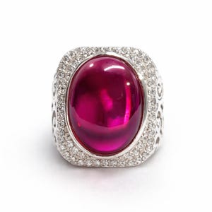 High Quality Diamond Cz Ruby Statement Ring | Statement Jewelry | Statement Diamond Ring