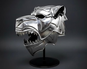 Used Steel Wolf Helmet | Viking Norse LARP Cosplay Armor
