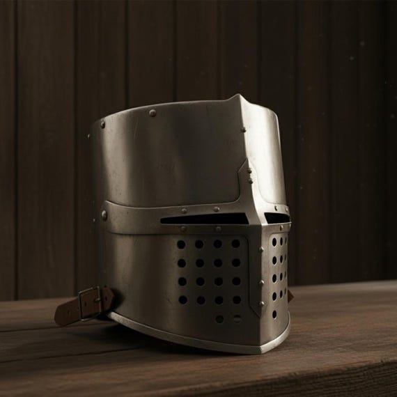 13th Century German Crusader Helmet – Medieval Knight Armor, Historical Reenactment & LARP Costume Helmet