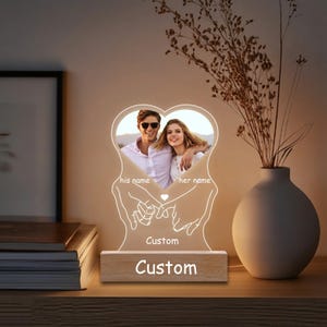 Peronalized Photo Night Light, Custom Photo Collage Frame Lamp, Gifts for Mom, Birthday Gift for her, Anniversary Gifts