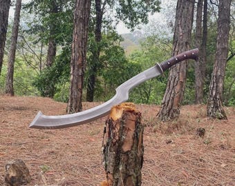 Espada egipcia khopesh de acero al carbono forjada a mano: estilos vikingos medievales