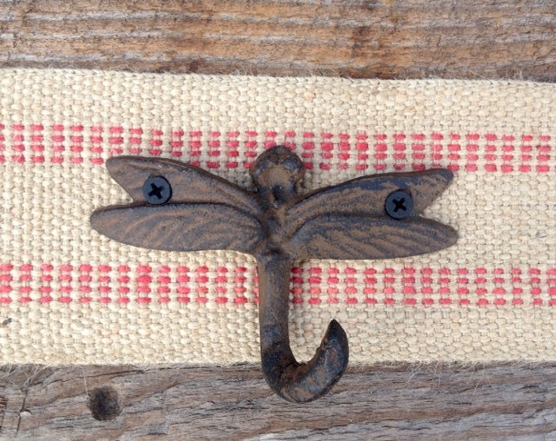 Repurposed Dragonfly Towel Hanger Coat Hook Garden Hook Etsy