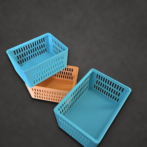 Stacking Storage Baskets: Nesting Set of 2, Custom Colors for Organizing