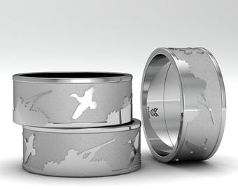 Duck Blind. Waterfowl call band. Stainless steel.