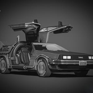 Delorean car from the Back to the Future movie STL file.
