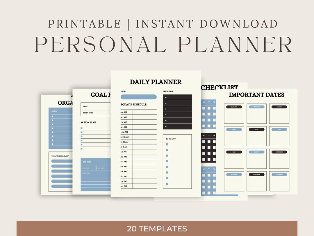 Printable Personal Planner | All-in-one Digital Wellness| Life ...