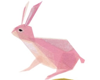 Petunia Bunny - Bunny Art Print, Animal Decor