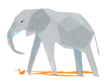 Andrew Elephant - Animal Art Print