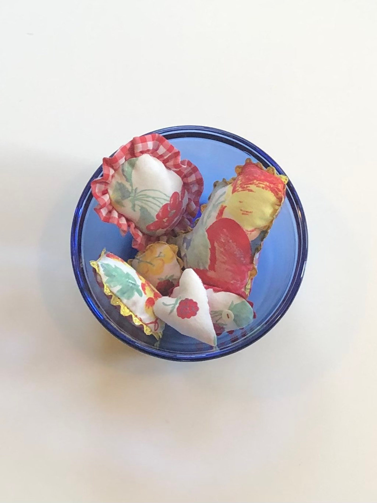 Mini Stuffed Bowl Fillers Basket Fillers Cherry Print Etsy