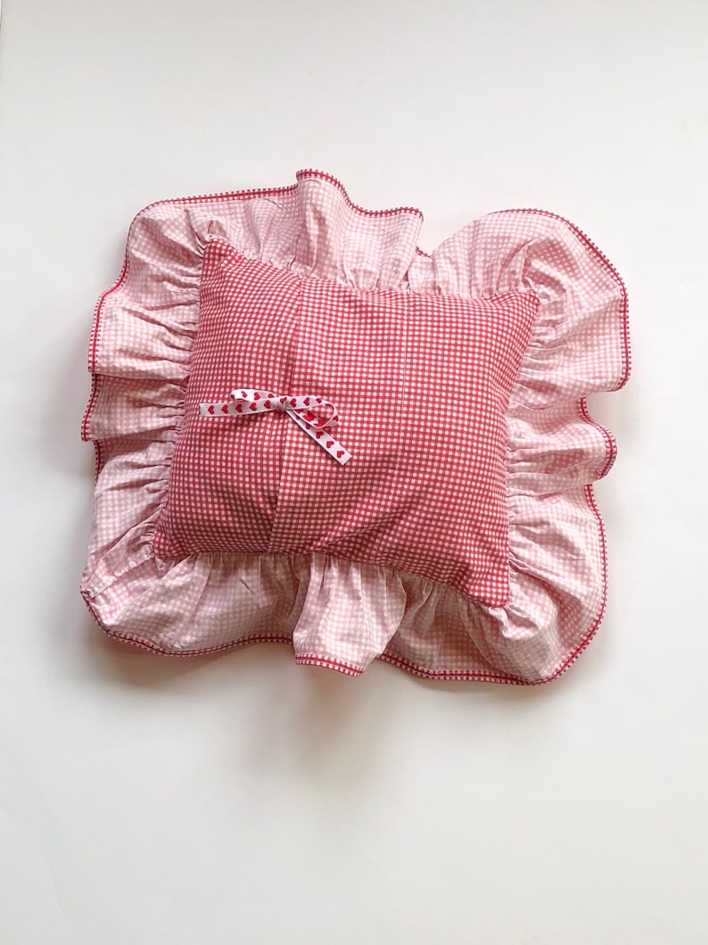 Red Gingham Pillow Case Lamb Pillow Cover Decorative Etsy
