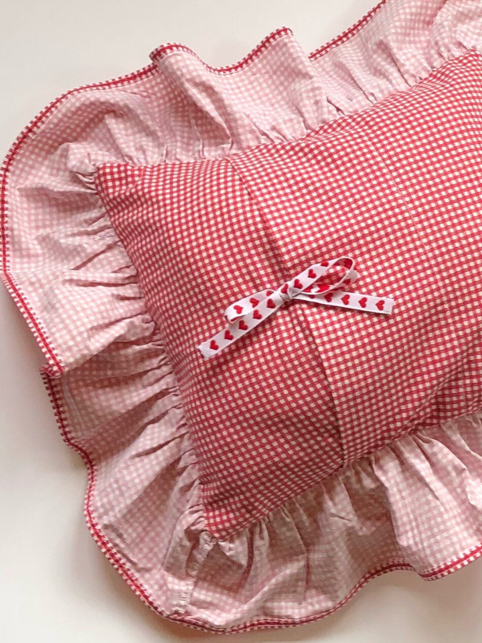 Red Gingham Pillow Case Lamb Pillow Cover Decorative Etsy