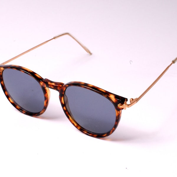 Round Brown Sunglasses (Joey)