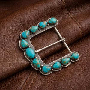 Vintage Turquoise Belt Buckles - Etsy
