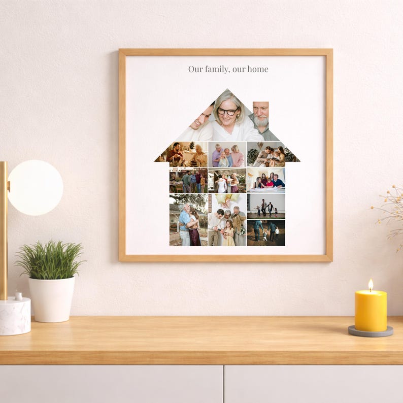 House Photo Collage Canva Template | Family Wall Art - Etsy