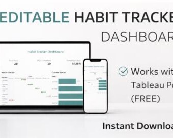 Redigerbar vanerapporteringsinstrumentpanel | Månatlig vanerapportering | Tableau-mall (fungerar med Tableau Public)