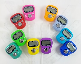 Digital Counter Finger Ring / Row Counter / Stitch Counter / Crochet or Knit / Digital Row Counter / Digital Tally Counter
