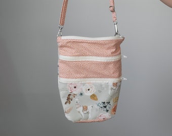 Floral Llama Crossbody Purse with Removeable and Adjustable Strap S840