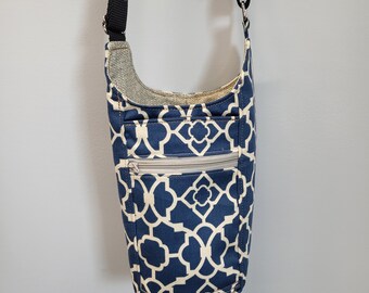 Blue and Cream Drink Carrier Bag S853