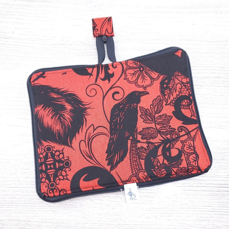 Stitch Marker Organizer Alexander Henry After Dark Red Etsy