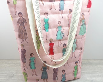 Sew Vintage Quilted Tote Bag S749