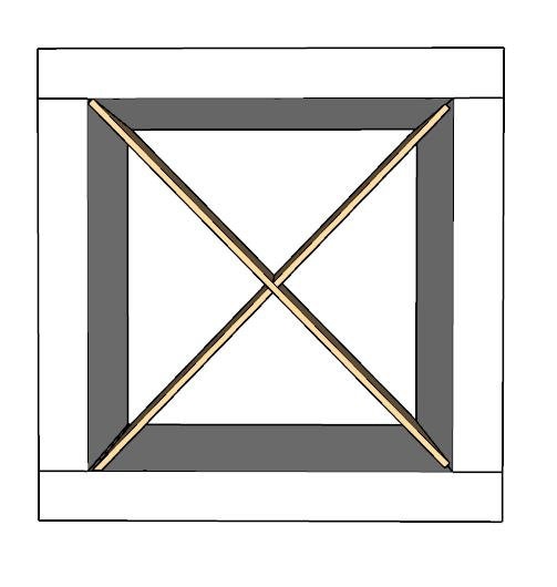 X Divider Cube Insert for Cube Storage Shelves available Unfinished o…