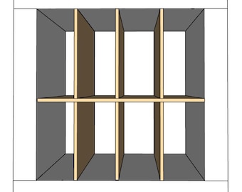 8 Cubby Cube Insert for Cube Storage Shelves / Wine Rack / Cube Organizer / Yarn Organizer / Cube Divider